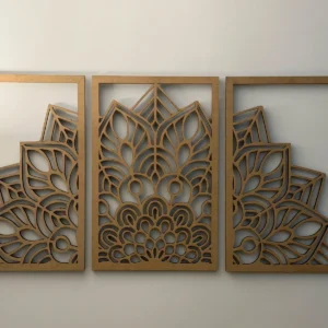 Mandala artesanal de madera para decorar tu salón